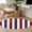 Red, variant on Nautical Anchor Round Area Rug 4 FT, Non Slip Indoor Outdoor Rug, Red Navy Blue White Stripe Geometric Washable Soft Circular Carpet Non-Shedding Floor Mat for Coffee Table Nursery Foyer Balcony