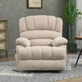 thumbnail image 2 of Power Lift Recliner Chair Large Recliner Chair with 8-Point Vibration Massage and Lumbar Heating Recliner Sofa with Adjustable Backrest, Extending Footrest, USB Port & Dual Side Pockets, Beige, 2 of 7
