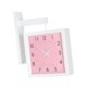 thumbnail image 5 of Reloj de pared de doble cara, colgante, de fácil lectura, silencioso, con de madera, reloj de esquina para dormitorio, oficina, hogar y cocina. Rojo Verde, 5 of 9