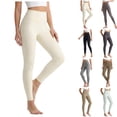 thumbnail image 5 of COMVALUE Buttery Soft Leggings for Women - High Waisted Tummy Control No See Through Workout Yoga Cycling Tights Pants Light Green L, 5 of 9