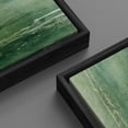 thumbnail image 5 of Large Framed Canvas Art Abstract Green Print for Modern Living Room Bedroom Wall Decor - 60"x20" Black Framed, 5 of 6