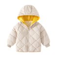 thumbnail image 1 of Popvcly Little Boys Girls Puffer Jacket Hooded Fleece Lining Elastic Cuffs Outerwear Down Coat 2-7 Years, 1 of 3