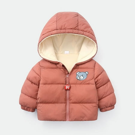 

RPVATI Toddler Baby Child Children Kids Long Sleeve Zip Up Fleece Coat Hooded Thicken Outerwear Warm Winter Clothes 1Y-9Y