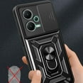 thumbnail image 6 of Case for Xiaomi Redmi Note 12 5G with Slide Camera Cover, Case for Xiaomi Poco X5, Military Grade Drop Protective Phone Cover Case with Ring Kickstand for Xiaomi Redmi Note 12 5G SJ Blue, 6 of 17