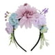 thumbnail image 1 of Diadema de flores estilo bohemio, corona de flores, tocado floral para novia, boda, fiesta, graduación, cosplay, decoración de fotos, lavanda, 1 of 7