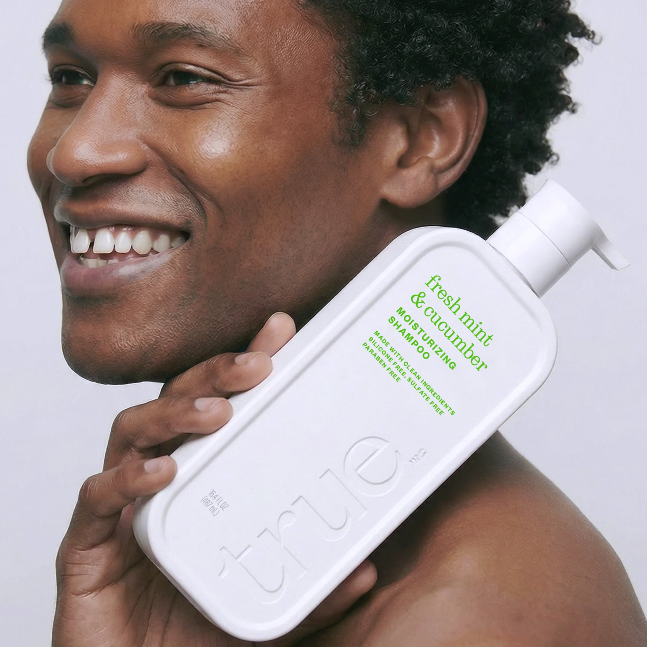True Fresh Mint & Cucumber Moisturizing Shampoo - Moisturizing and Hydrating Formula for Women & Men, 16.4 fl oz