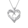 thumbnail image 3 of Ladies Double Heart Diamond Necklace With 26 English Letters Couple Necklace, 3 of 8