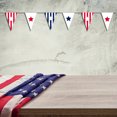 thumbnail image 3 of American Flag Banner,1PCS USA Flag Banner Independence Day Banner Small String Mini Flag, 26.25Ft American flag Banner for Patriotic Events, Sports, Bars Decorations, 3 of 7