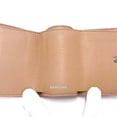 thumbnail image 5 of Pre-Owned BALENCIAGA Paper Mini Wallet 391446 Beige Leather Women's Trifold, 5 of 7