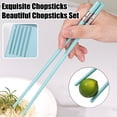 thumbnail image 2 of 5/10 Pairs Reusable Chopsticks Set - Temperature Resistant, Non-Slip, Fancy Food-Grade Kitchen Tableware, Gift for Home, School, Restaurant, Party, 2 of 8