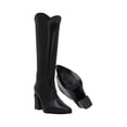 thumbnail image 4 of Platonia | Bota Larga Slim De Tacón Milan Cabra Piel Sintético Negro Para Mujer, 4 of 5