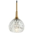 thumbnail image 2 of Woodbridge Lighting Bristol 1-Light Glass Mini-Pendant in Brass/Mercury, 2 of 4