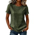 thumbnail image 2 of Neewe Womens Summer Tops 2026 Striped Short Sleeve Fashion T-Shirts Crewneck Casual Loose Basic Tee Blouses, 2 of 6