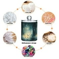 thumbnail image 6 of Yayeee 2 Pack Qtip Holder Bathroom Cotton Swab Canister with Lid Clear Dispenser Set, Night Forest Scene, 6 of 6
