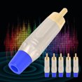 thumbnail image 3 of Enchufe de soldadura 5 piezas Conector de enchufe RCA chapado en oro macho Ticfox, 3 of 7