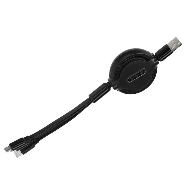 Phone Charging Wire, 3 in 1 Data Line Telescopic for IOS Interface for Micro for Type C