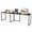 Black, variant on Giantex 95 Inch Reversible Corner Desk, L-Shaped Computer Desk w/Monitor Stand & 3 Cable Holes, 2-Person Long Study Writing Desk for ome Office, Black