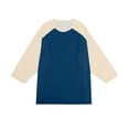 thumbnail image 7 of Men's Casual 3/4 Sleeve Baseball Tshirt Raglan Jersey Shirt Dark Blue S, 7 of 7