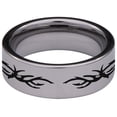 thumbnail image 4 of Tribal Butterfly Tungsten Carbide Ring, 4 of 9