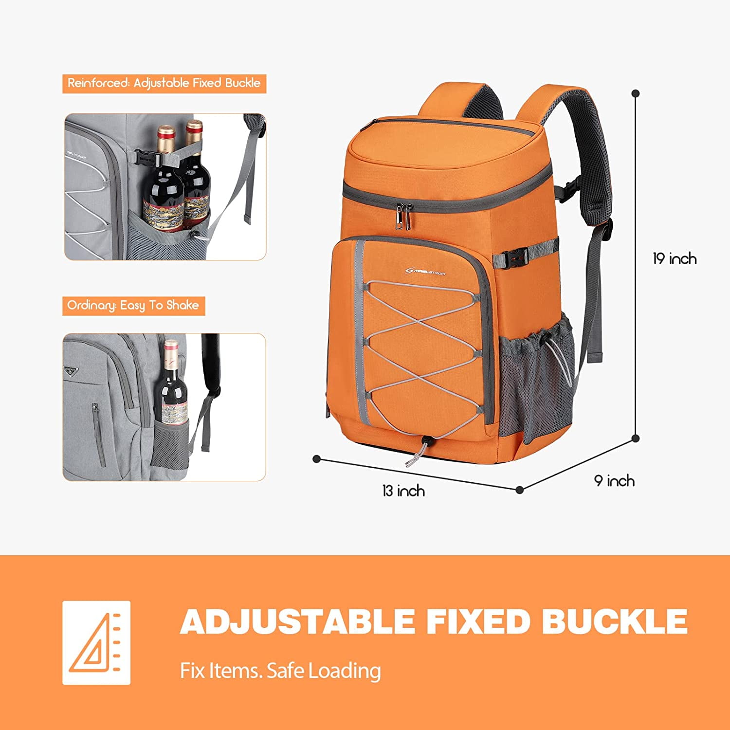 Maelstrom Cooler Backpack - 35/50 Can Insulated Soft Cooler Lunch Bag for Camping, Beach, Hiking & Shopping
