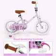 thumbnail image 3 of OLAKIDS Kids Bike, 12 14 16 18 Inch Bear Themed Toddlers Bike with Training Wheels Adjustable Seat Handlebar Coaster Brake and Handbrake, Children's Bicycle for Boys Girls, 3 of 8