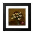 thumbnail image 2 of Henri Fantin-Latour 12x12 Black Modern Framed Museum Art Print Titled - Roses in a Vase (1878), 2 of 5