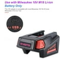 thumbnail image 3 of Manufacturer Direct: Milwakee M18 to V18 Lithium Battery Adapter - Versatile Power Tool Accessory with Durable Construction, Easy Operation & Compact Design for Seamless Battery Compatibility (M18V18), 3 of 5