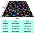 thumbnail image 5 of Goth Gothic Magic Hippie Trippy Mushroom Throw Blanket Lightweight All Season for Couch, Bed, Sofa, Camping, and Travel, 5 of 8
