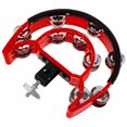 thumbnail image 1 of Phenofice Hi-hat Tambourin Rouge Double Rangée Jingles pour Débutants Lot de 1, 1 of 8