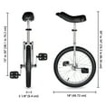 thumbnail image 6 of Yescom 18 In Wheel Outdoor Unicycle Skid-proof Tire Fitness Bicycle Balance Training for Adults Teenagers Kids, Silver, 6 of 8
