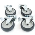 thumbnail image 1 of Red Hound Auto Industrial Grade 5 inches Caster Wheels Heavy Duty Set of 4, All Swivel, Half with Rear Brakes, 1 of 5