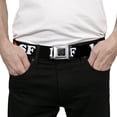 thumbnail image 3 of Buckle-Down Belt, Seatbelt Buckle Belt, I Heart Bridge Sf Black White Rainbow, Youth 22 to 32 Inches, 3 of 9