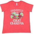 thumbnail image 3 of Inktastic Promoted to Great Grandma with Flowers Women's Plus Size T-Shirt, 3 of 5