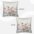 thumbnail image 4 of LNWH Fresh Cute Flower Throw Pillow Covers, Square Soft Linen Decorative Pillow Cases, 20"x20", 4 of 8