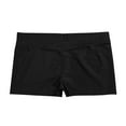 thumbnail image 4 of TiaoBug Kids Girls V Front Elastic Waistband Booty Shorts Hot Pants Sports Gymnastics Workout Bottoms Black 5-6, 4 of 7