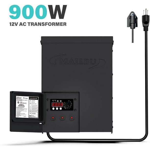 Malibu 900 Watt Power Pack For Low Voltage Landscape Lighting 8100 0900 01 Com Malibu 900 Watt Power Pack For Low, Malibu Outdoor Light Timer Manual
