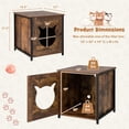 thumbnail image 2 of Gymax Cat Litter Box Enclosure w/ Metal Frame & Adjustable Feet Brown, 2 of 10