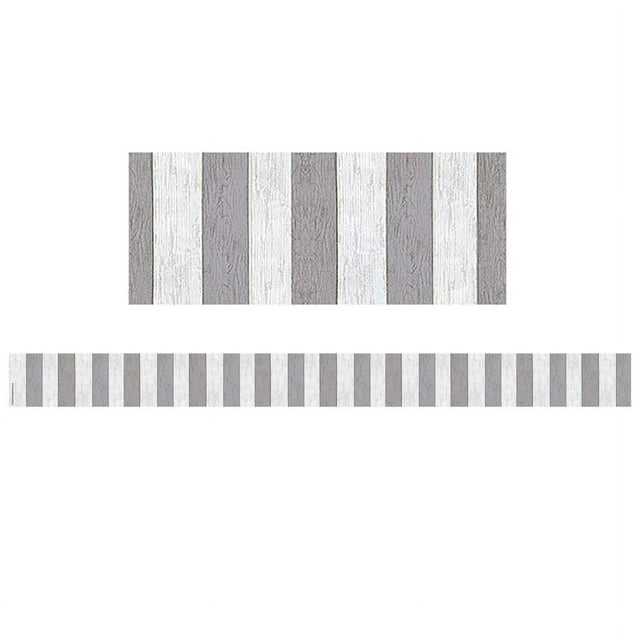 TEACHER CREATED RESOURCES (6 PK) GRAY STRIPES STRAIGHT BORDR