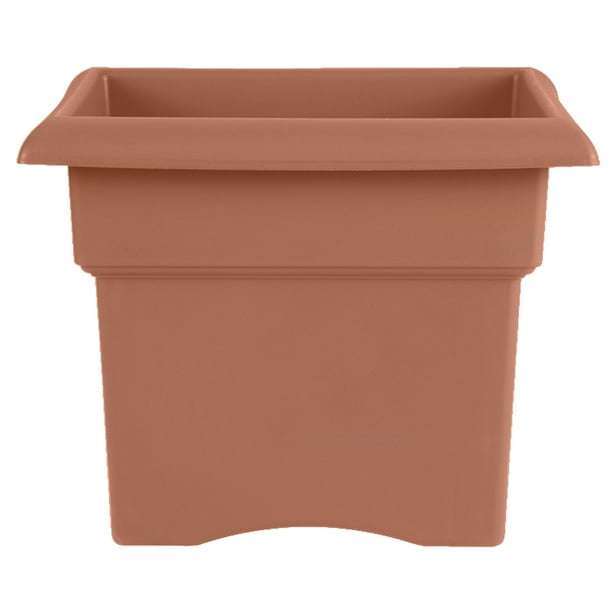 Bloem Veranda Deck Box Planter Square 18" Terra Cotta