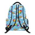 thumbnail image 2 of Pzuqiu Dragon Rainbow Kids Backpack 16 Inch Large Capacity School Bag Breathable Padded Shoulder Strap Bookbag for Boys Girls Ages 6-12 Lightweight Travel Daypack, 2 of 7