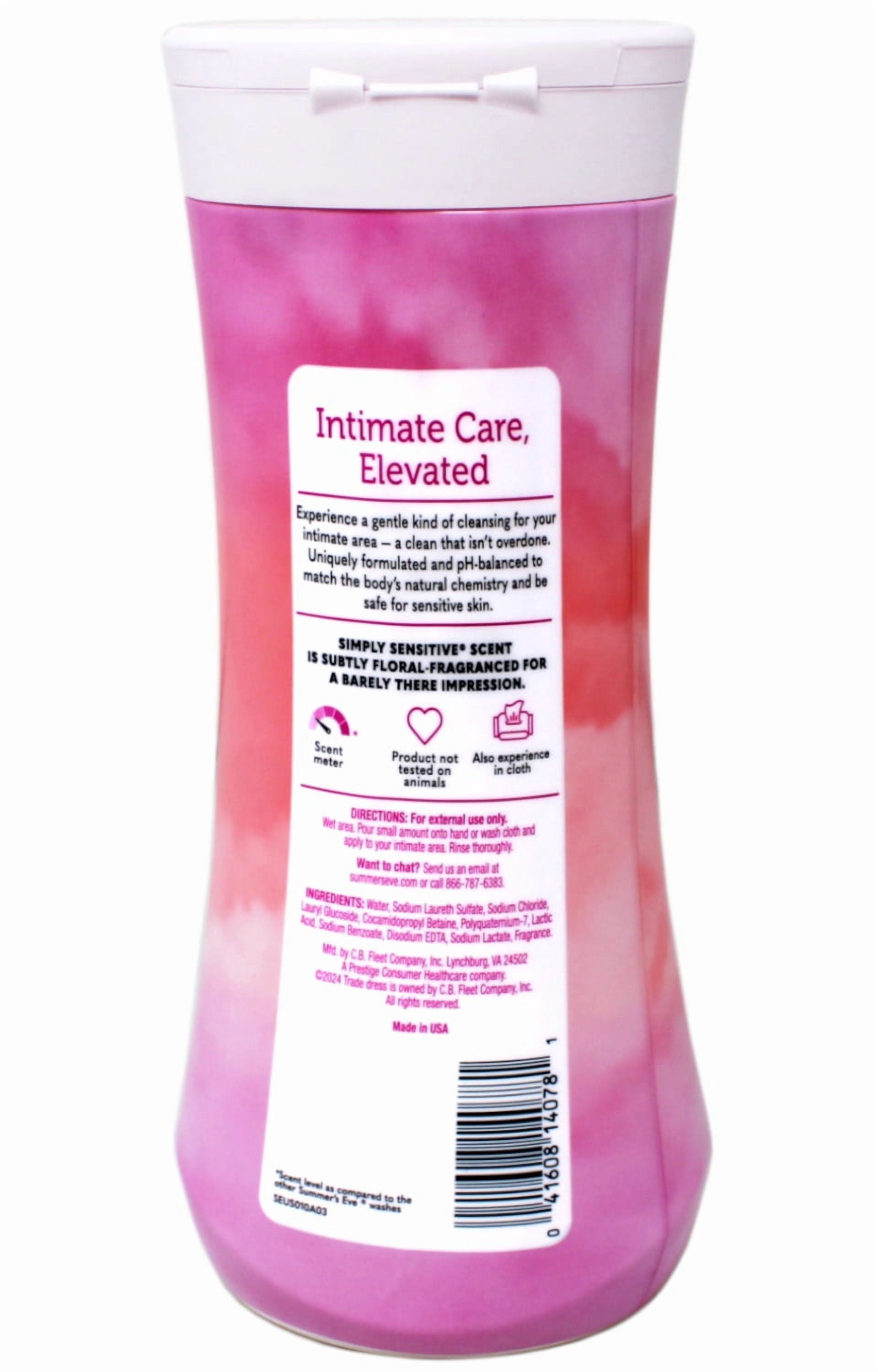 Summer's Eve Simply Sensitive Feminine Cleansing Wash - 15 Fl Oz (Pack of 12)