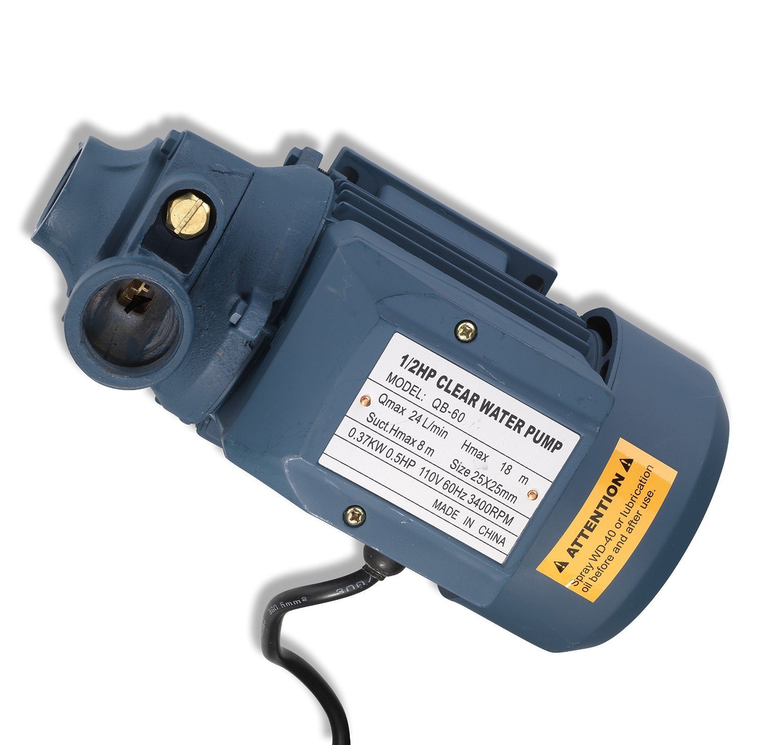 Neiko 50639 Electric Centrifugal Clear Water Pump, 1 HP