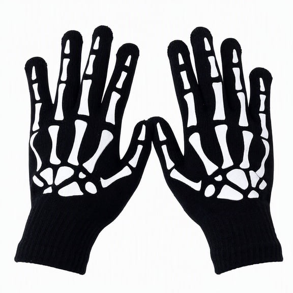Skeleton Gloves Glow in the Dark Touchscreen Warm 1 Pairs