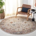 thumbnail image 2 of SAFAVIEH Silverado Ormonde Oriental Polyester Area Rug, Ivory/Rust, 6'4" x 6'4" Round, 2 of 8