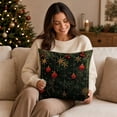 thumbnail image 4 of Zznnkj Christmas Throw Pillow Covers, 18 x 18 Inch, Soft Comfortable Linen Pillowcases for Sofa Bedroom Couch Winter Holiday Party Home Decor, 4 of 6