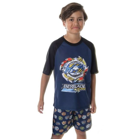 Beyblade Burst Boys' Spinner Tops 2 Piece Shorts And T-Shirt Pajama Set