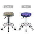 thumbnail image 5 of Pofeuu Blue Skull Leaf Print Round Bar Stool Covers - Super Soft and Washable Elastic Stool Cushion Slipcover Easy Clean Velvet-13 inch, 5 of 7