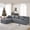Gray, variant on Behost 105" Modular Sectional Sofa Couch with Pillows, Deep Seat L Shaped Sofa for Living Room, Corduroy Green