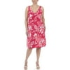 Women's Plus Sleeveless Print Jersey Knot Dress