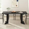 thumbnail image 4 of 71" Dining Table for 6 to 8 People, Modern Dinner Table with Unique Wooden Legs, Rectangle Dining Table for Kitchen, Dining Room & Living Room, 4 of 7